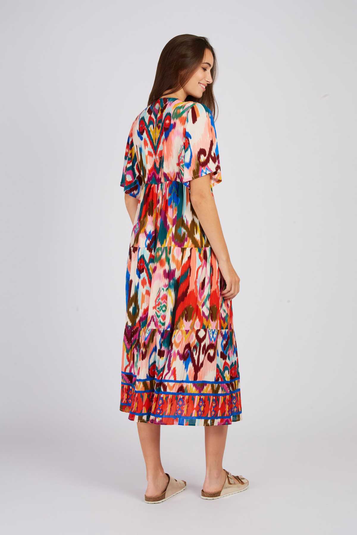 Paddy Dress - Red/ Ecru