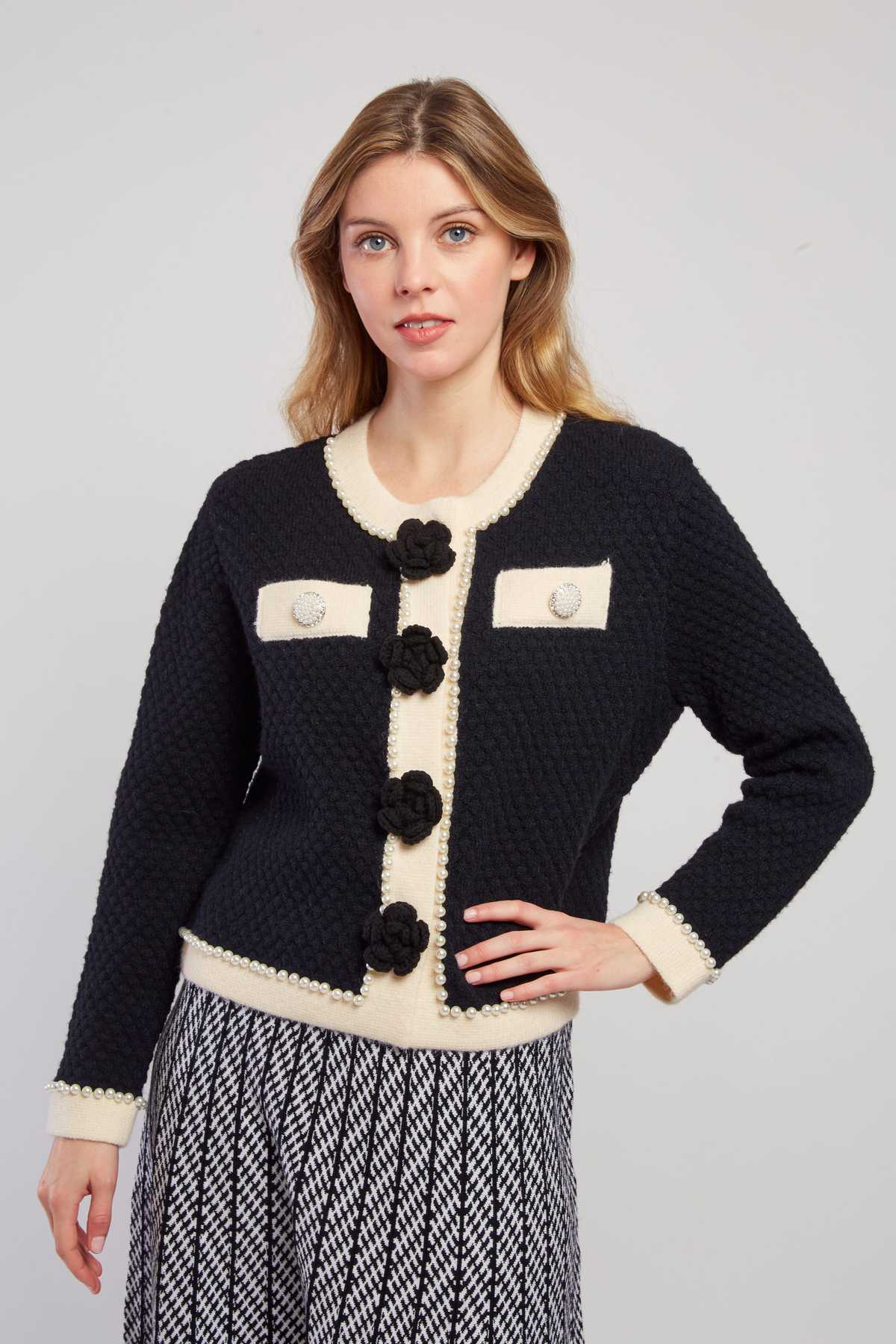 Danielle Cardigan Sweater  - Black