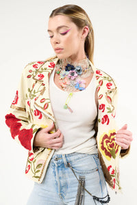 Carmen Embroidered Jacket, Ivory