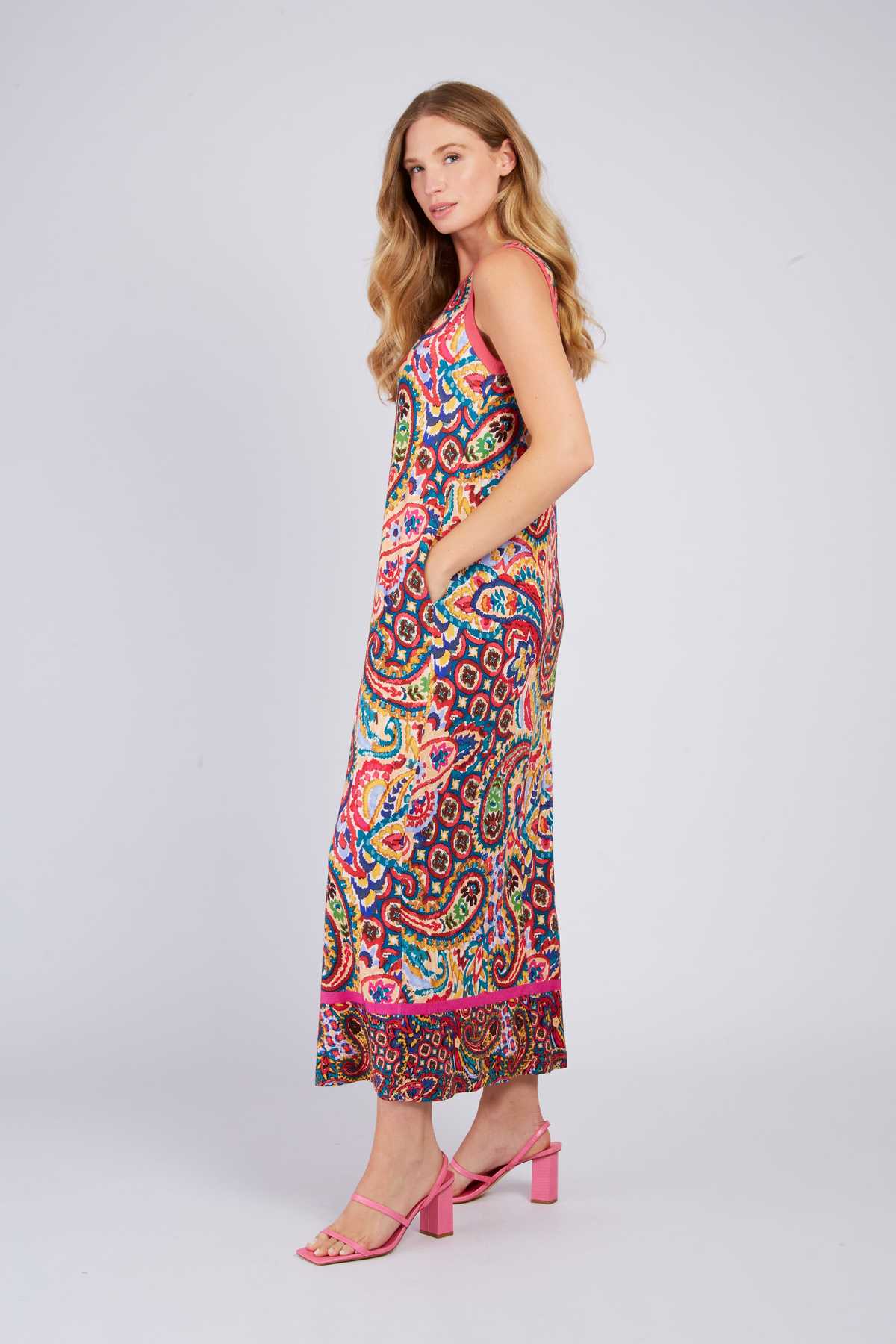 Pyrgos Dress, Fuchsia