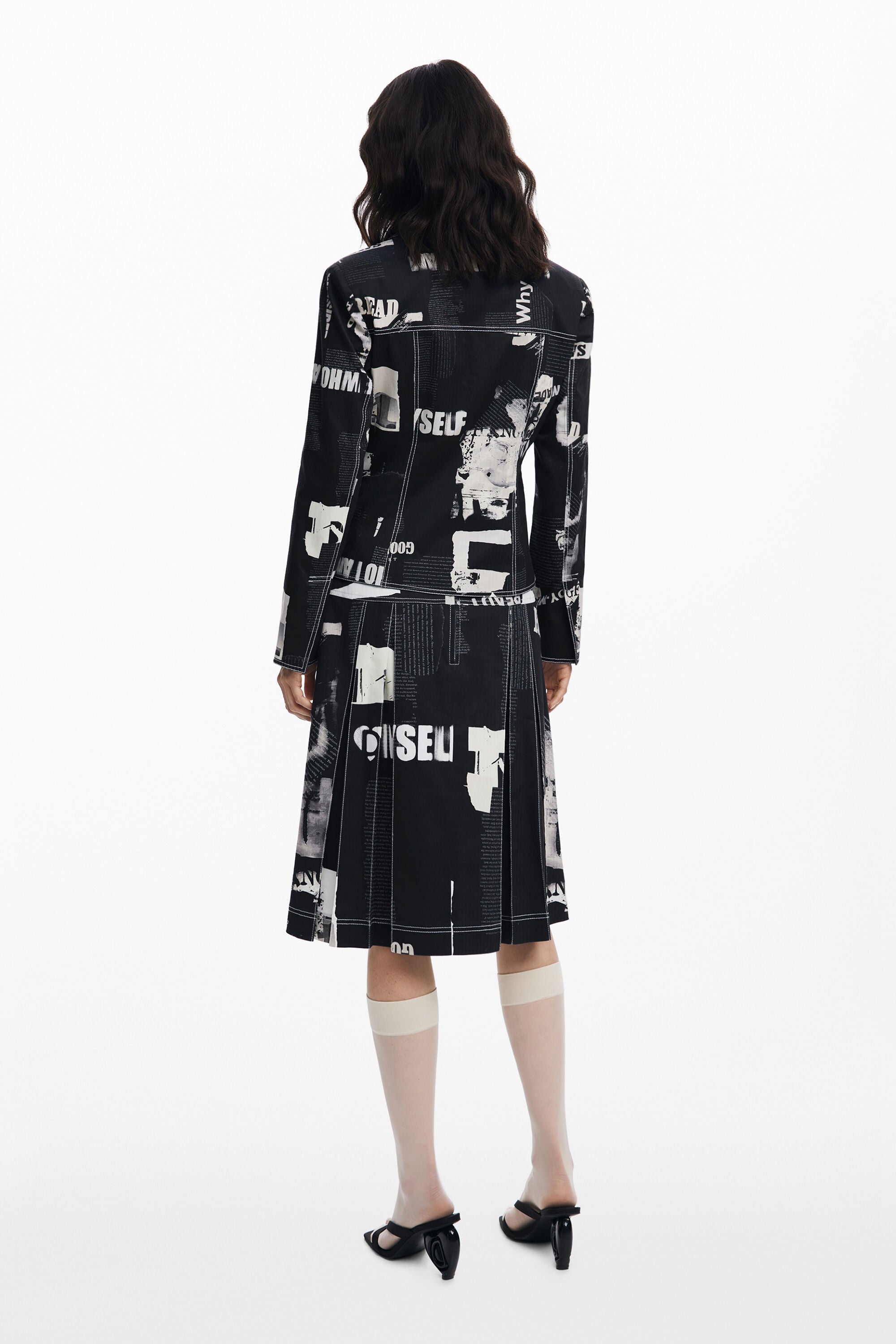Newspaper Blazer, Black
