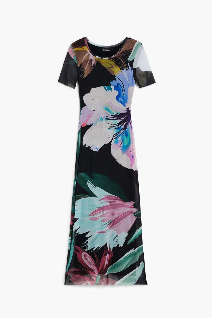 Bernadette Dress, Black Floral