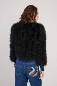 Linette Feather Jacker -Black