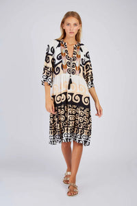 Paprika Dress, Ecru
