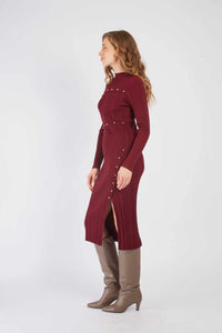 Cleo Dress, Bordeaux