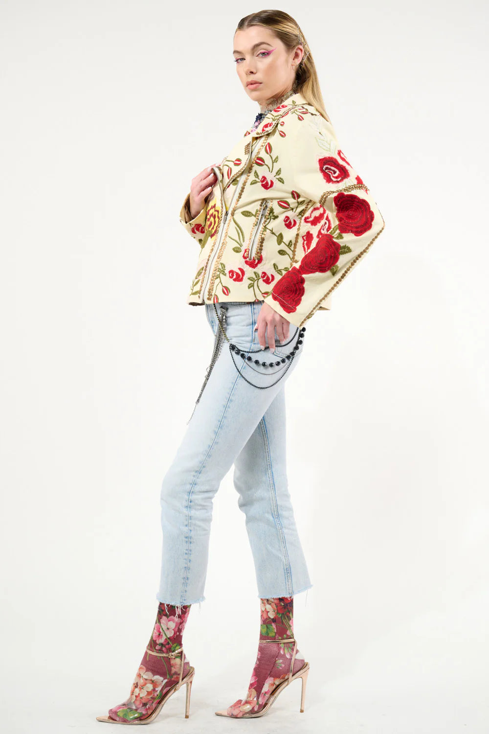 Carmen Embroidered Jacket, Ivory