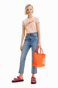 Braided Basket Bag - Yellow