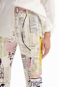 Newspaper Flare Trousers