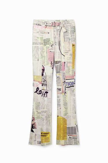 Newspaper Flare Trousers