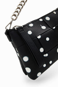 Woven Droplets Crossbody - Black