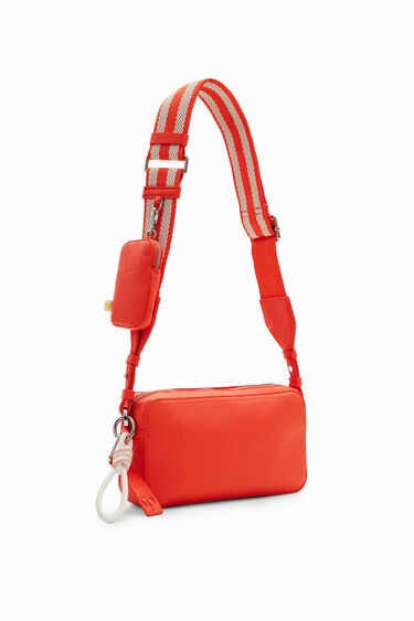 S Logo Crossbody Purse - Bright orange