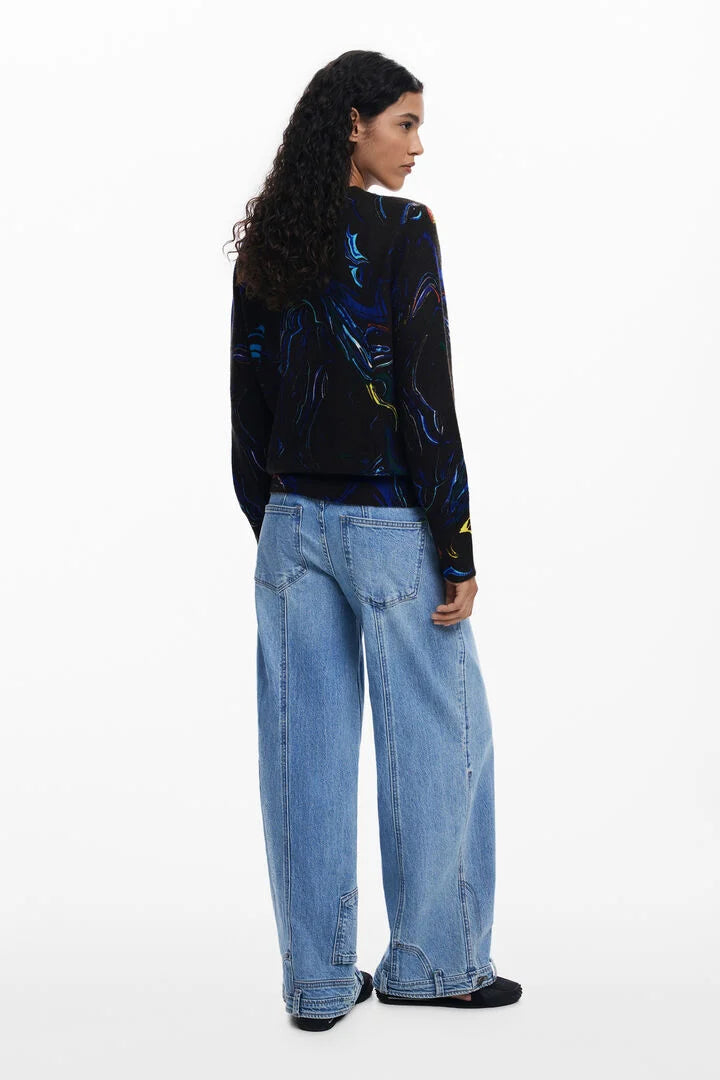 Butterfly Sweater, Black Multi