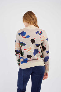 Adalisa Jacquard Sweater-Taupe