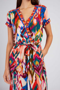 Yannette Jumpsuit, Red/Ecry