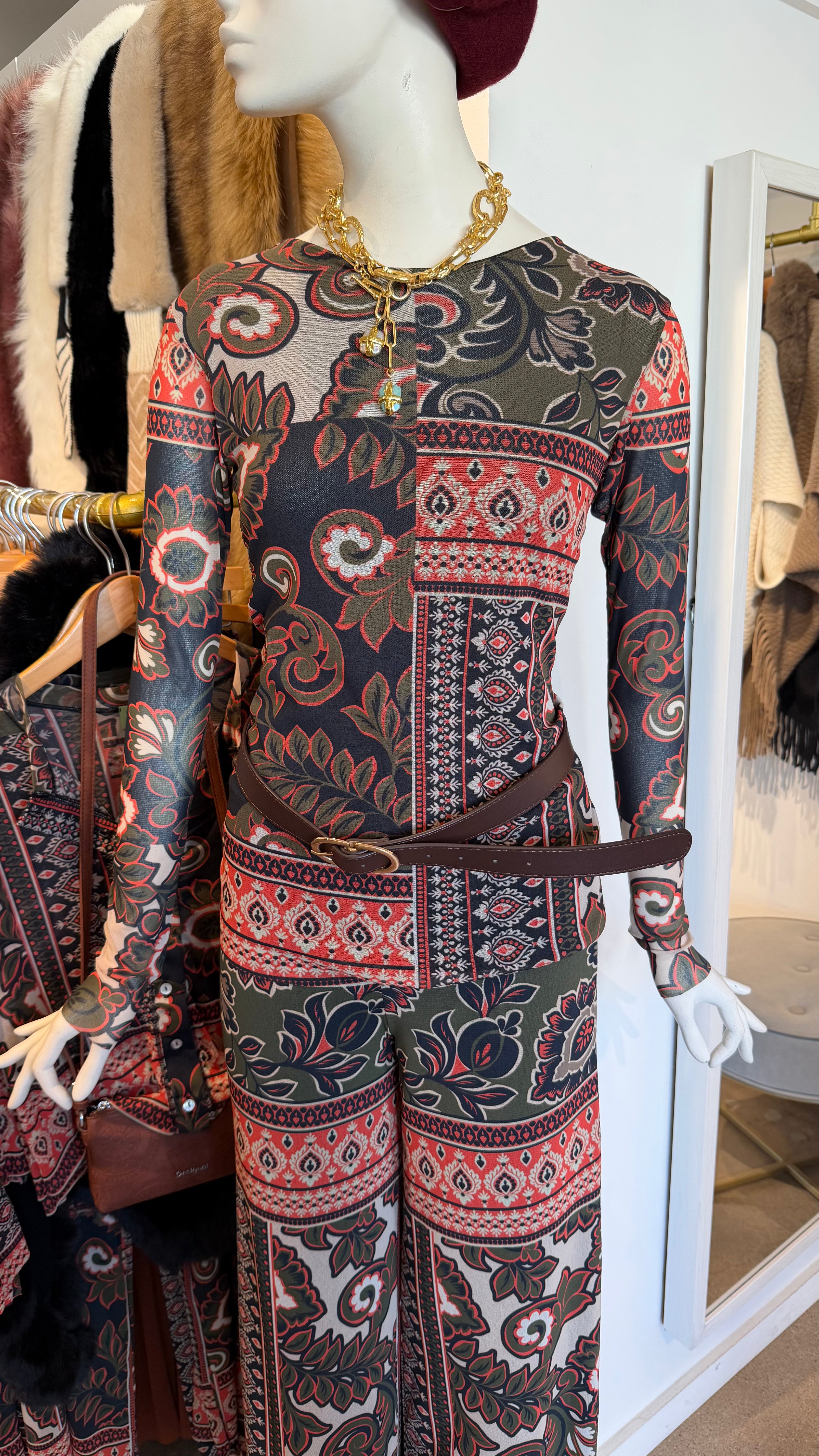 Mesh Top, Scarf Color