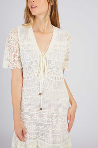 Xiamen Crochet Dress Ecru