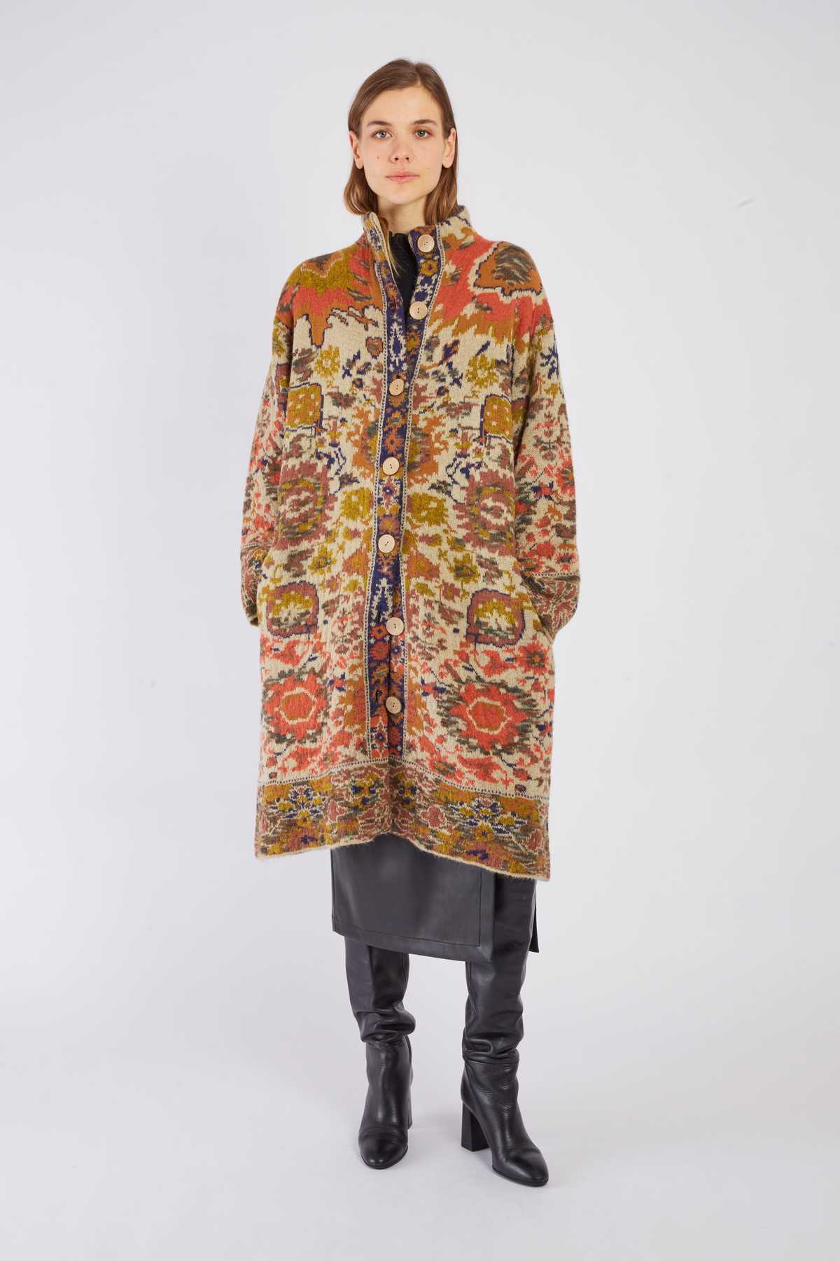 Barbades Sweater Coat, Beige