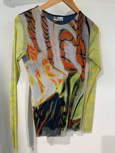 Mesh Top , lime/Multi