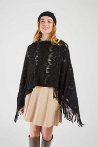 Alba Poncho, Black