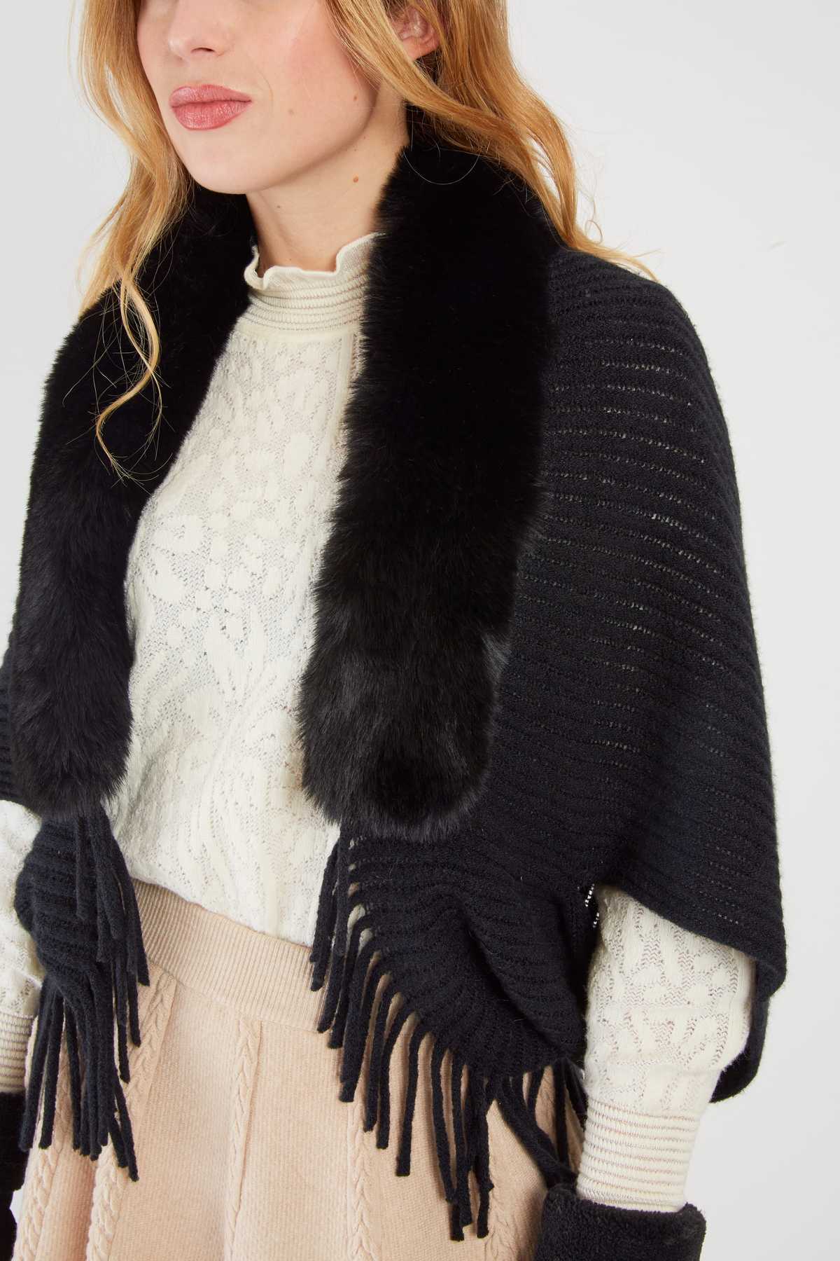 Ainoa Sweater  Coverup, Black