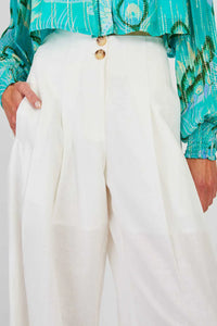 Daisy Linen Pants White