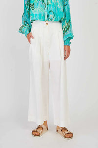 Daisy Linen Pants White