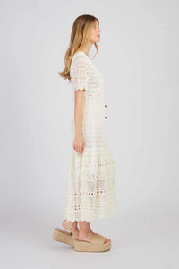 Xiamen Crochet Dress Ecru