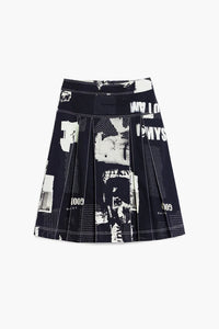Newspaper Pleated Skirt
