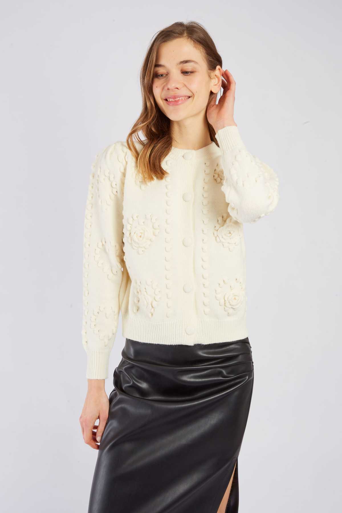 Baby Cardigan, Ecru