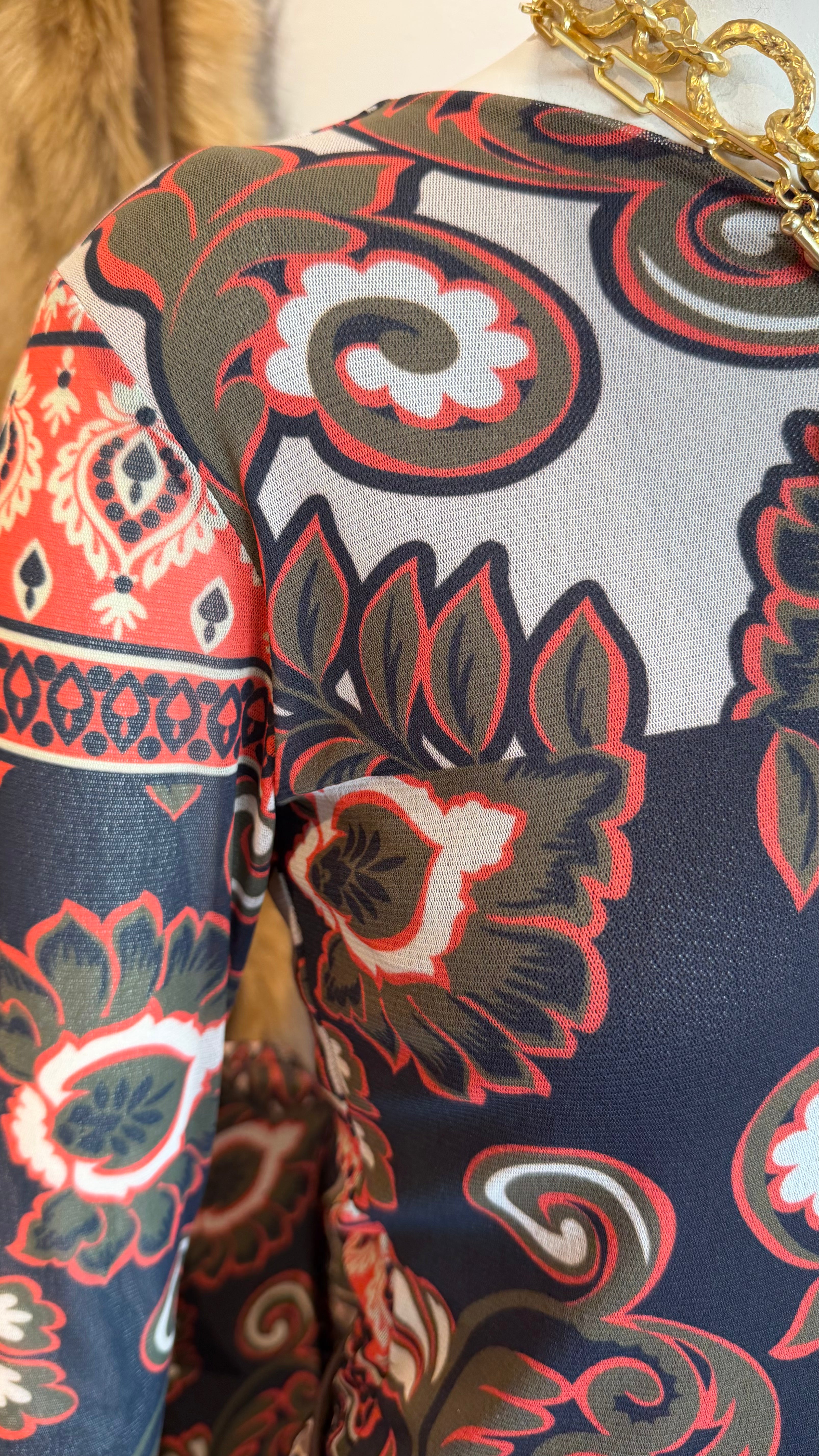 Mesh Top, Scarf Color