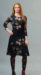 Alice Print Dress, Black