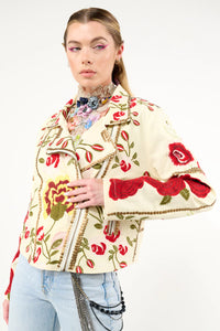 Carmen Embroidered Jacket, Ivory