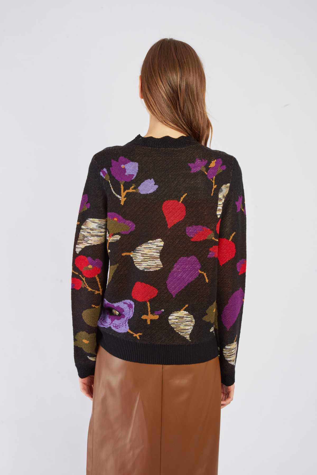 Adalisa Jacquard Sweater- Black