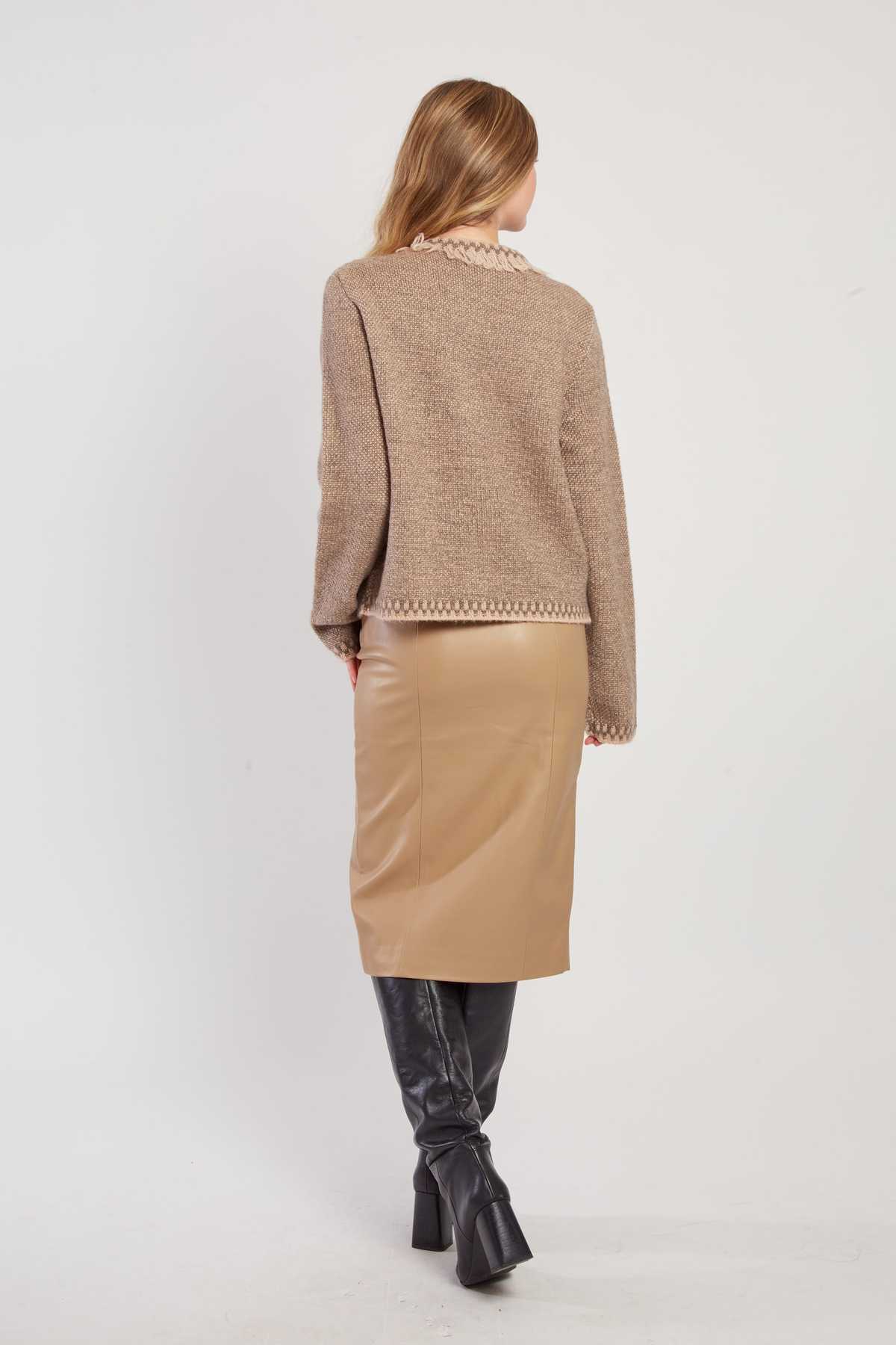 Dante Knit Cardigan Beige