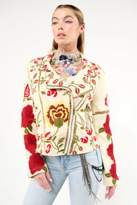 Carmen Embroidered Jacket, Ivory