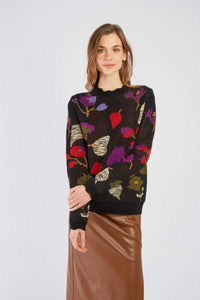 Adalisa Jacquard Sweater- Black