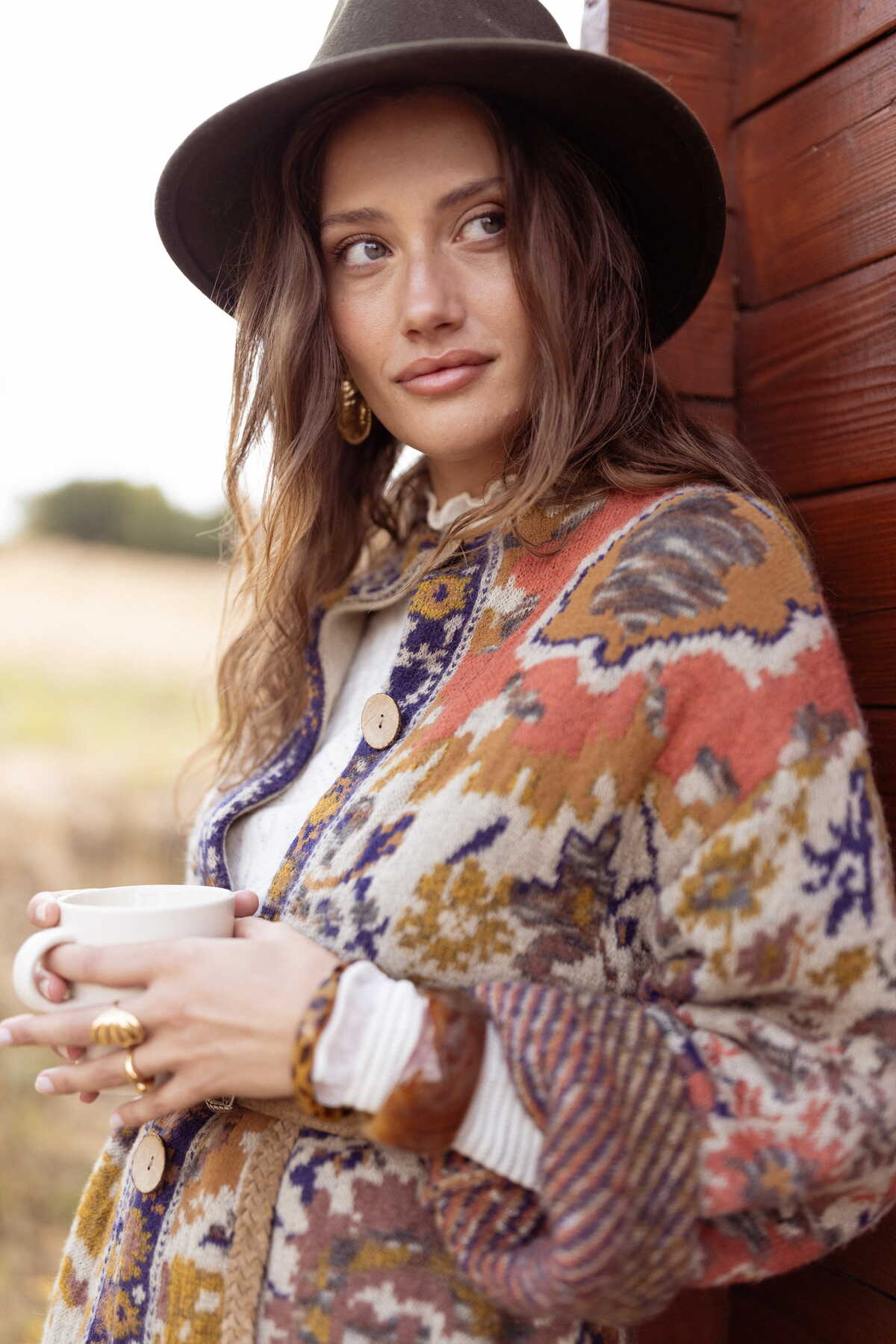 Barbades Sweater Coat, Beige