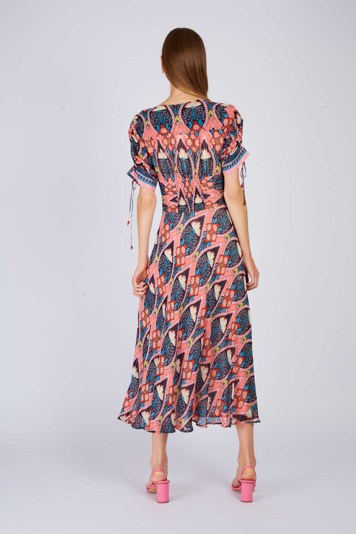 Paquerette Dress, Navy/Pink
