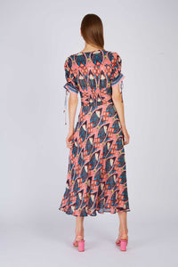 Paquerette Dress, Navy/Pink
