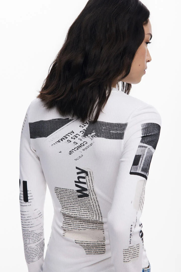 Newspaper T-Shirt, White