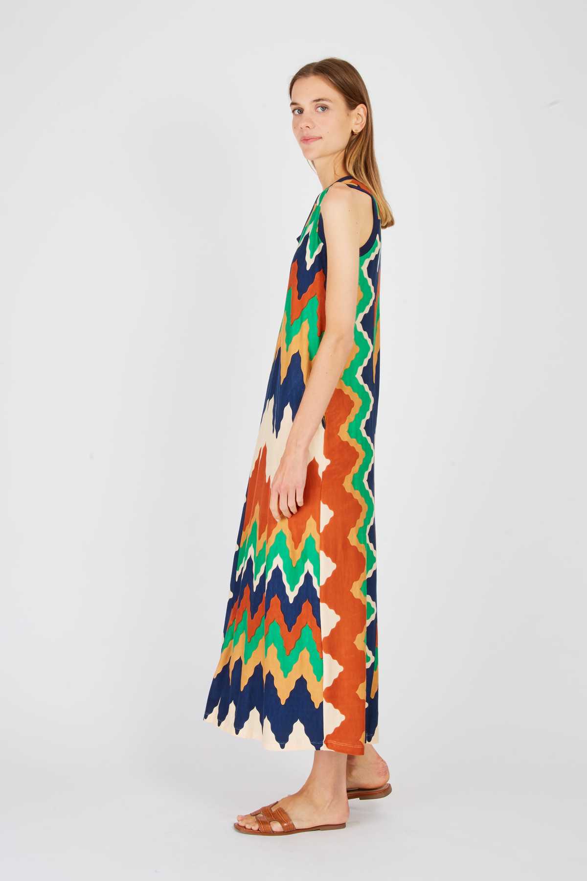 Priscia knit Dress, Green Multi