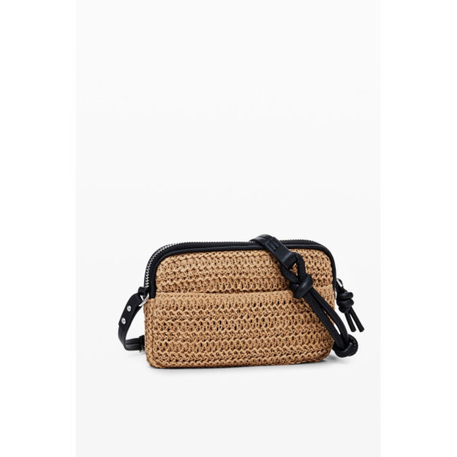 Mone Half Logo Raffia Julia Bag