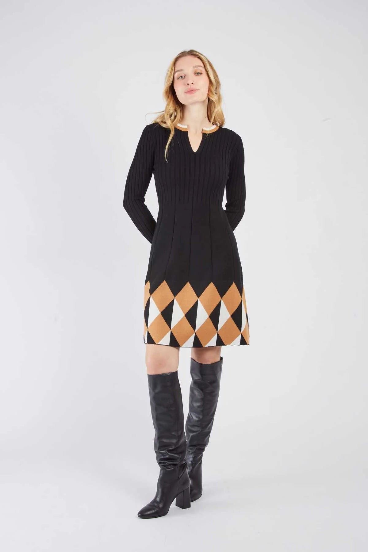 Camelia Dress, Black