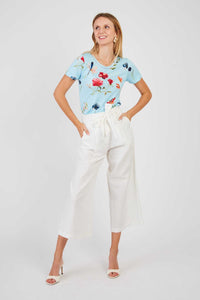 Dafina Linen Pants White