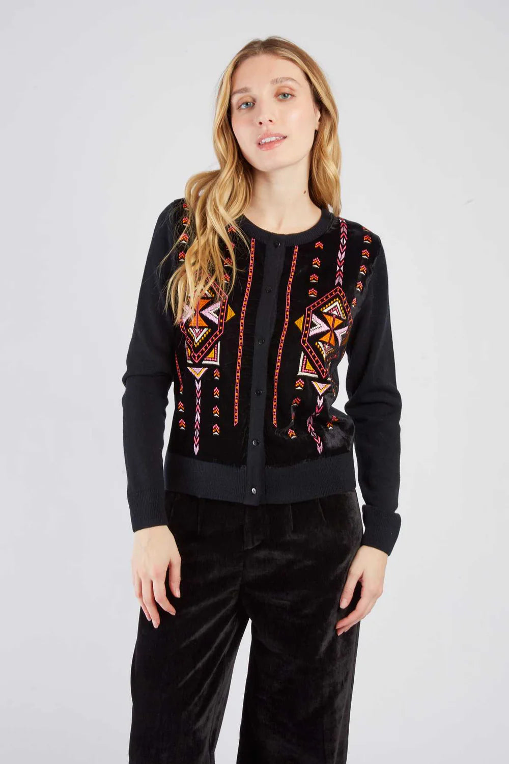 Belladone Cardigan, Black Floral