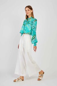 Daisy Linen Pants White