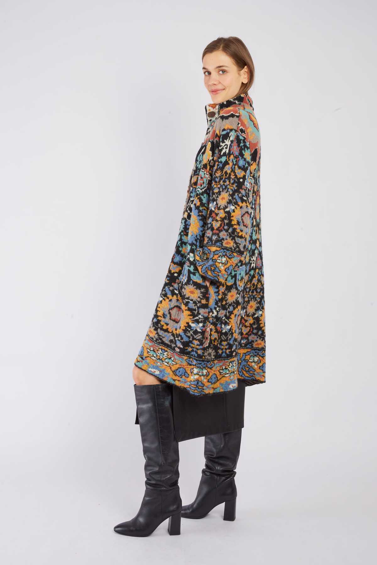 Barbades Sweater Coat, Black