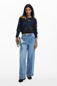 Butterfly Sweater, Black Multi