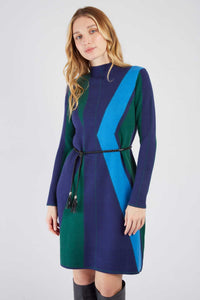 Camille Dress, Blue Combo