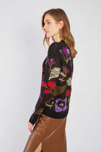 Adalisa Jacquard Sweater- Black